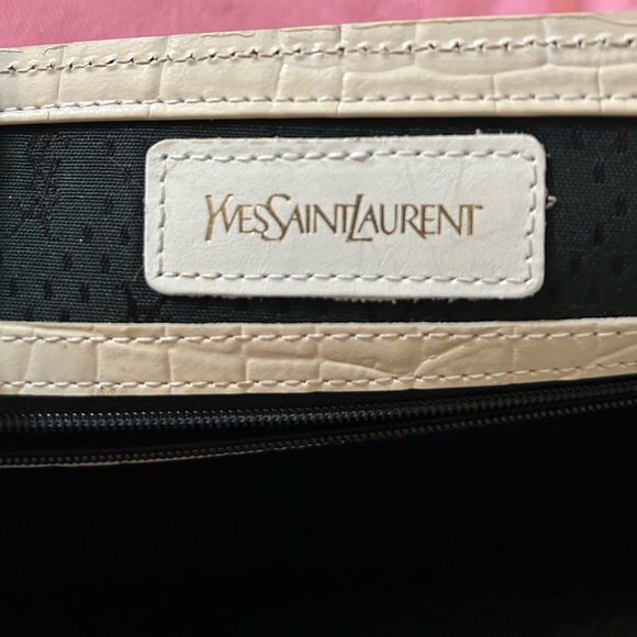 Vintage YSL Croc Cutout Handle Bag - Picture 4 of 16